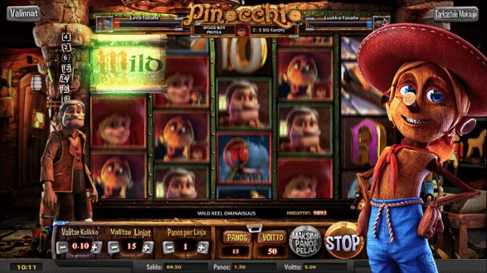 pinocchio slotti