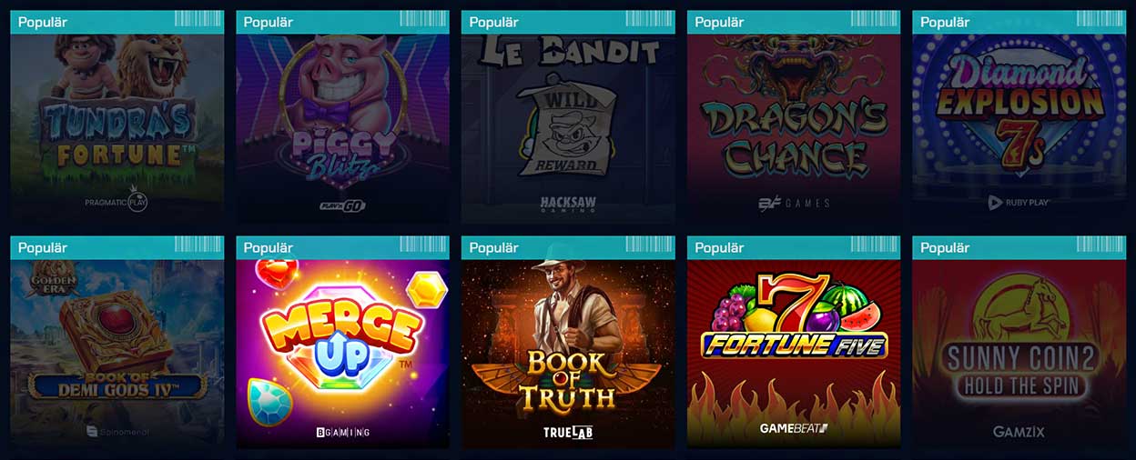 justbit kolikkopelien valikoima